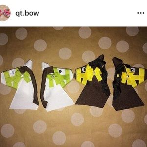 Ribbon sculptures and hair accessories