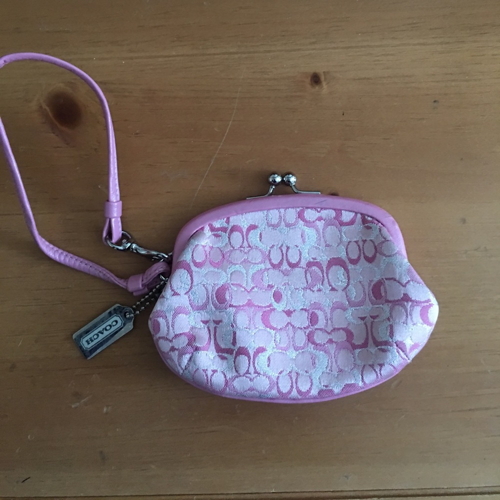 Coach wristlet with logo