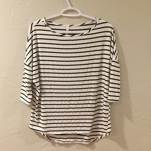 Modcloth (Gilli USA). Striped dolman high low top.