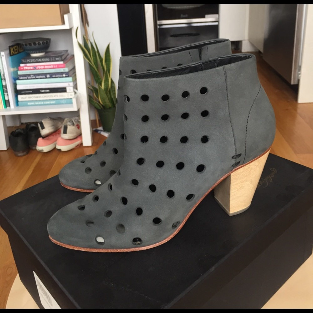 Rachel Comey Charcoal Dazze Punched Bootie - Picture 2 of 6