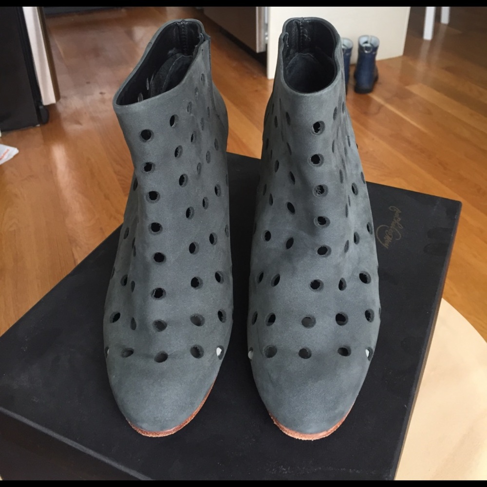 Rachel Comey Charcoal Dazze Punched Bootie - Picture 3 of 6