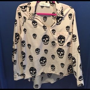High/Low Skull Blouse