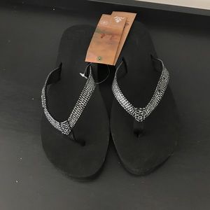 Brand New Black Reef Thong Sandals Size 7