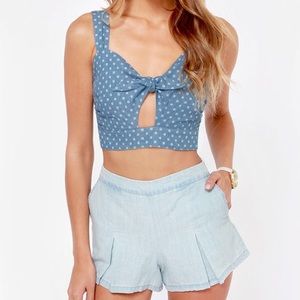 Chambray Crop Top 💙