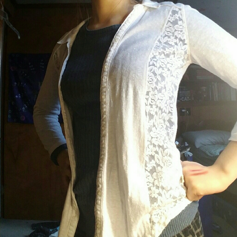 NWOT Hollister button down/cardigan