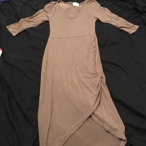 Brown bodycon dress