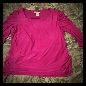 Purple plus size formal shirt