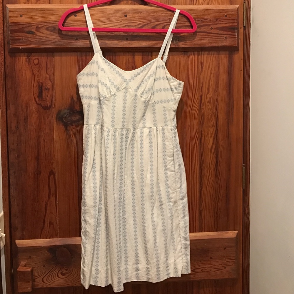 J crew spaghetti strap 100% cotton dress