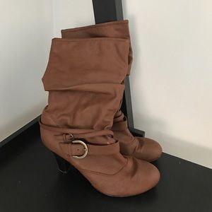 Style & Co Camel Calf-High Boots Size 7 1/2
