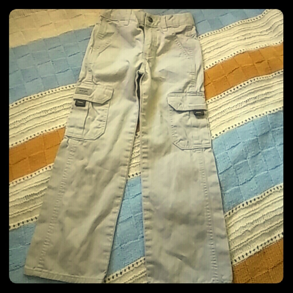 Boys Cargo Pants Khaki Wrangler 6 Slim 9CGLWDP