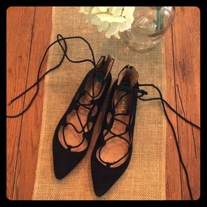Nine West lace up flats