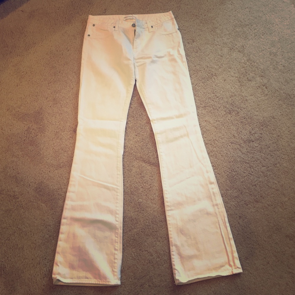 Paper Denim White Boot Cut Jeans