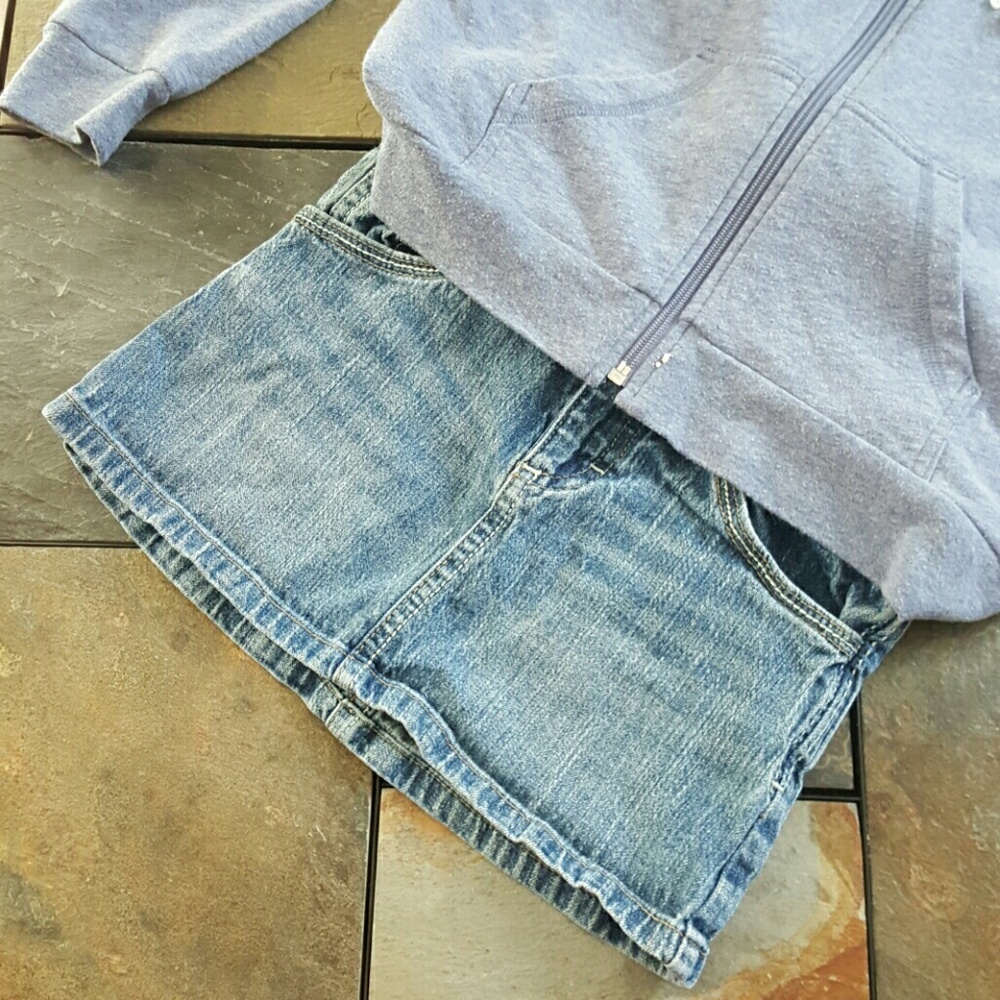Distressed Jean Skirt