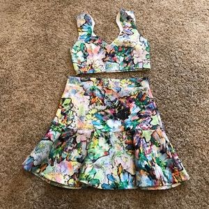 Two-piece printed set. Worn once!