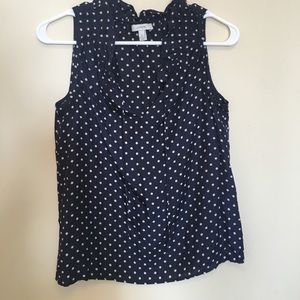 LAST CHANCE! 100% silk J.Crew navy blouse