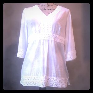 White eyelet blouse