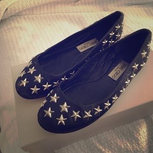 JIMMY CHOO STAR STUDDED BALLET FLAT