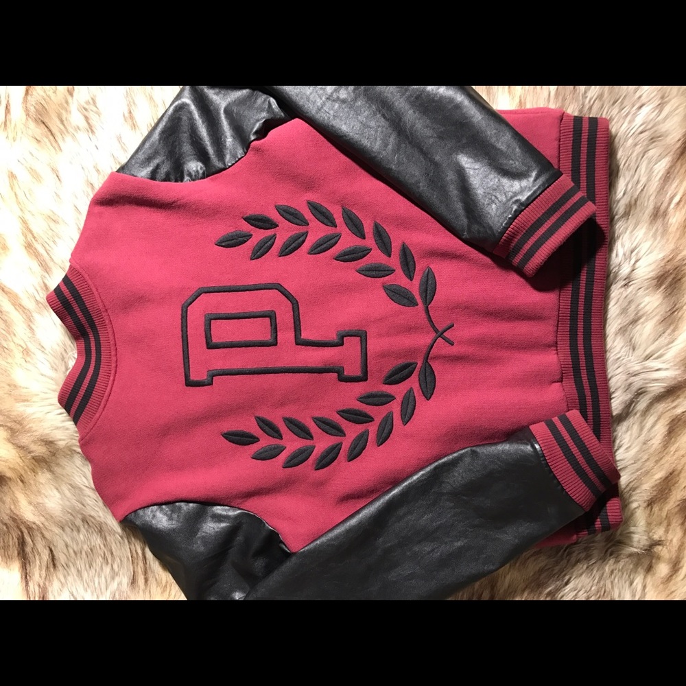 Victoria secret Pink Maroon varsity jacket