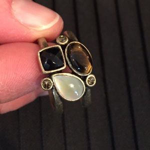 Brass cheetah print ring