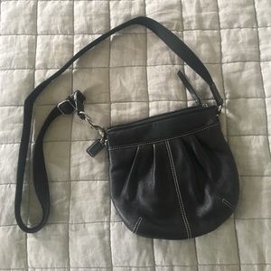 Coach Crossbody Purse - black leather