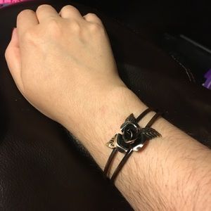 Copper rose cuff bracelet vintage