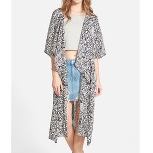 Gorgeous Black and White Kimono - S