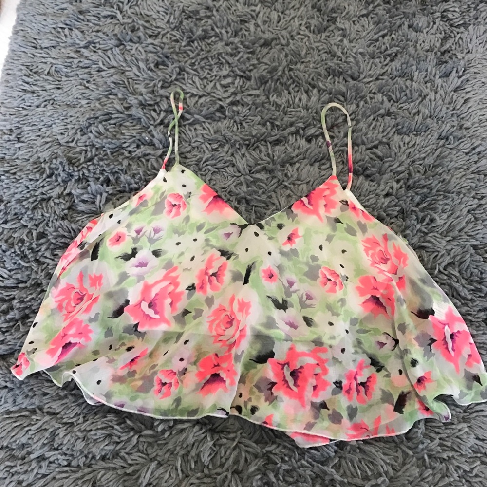 Floral Crop Top NWOT