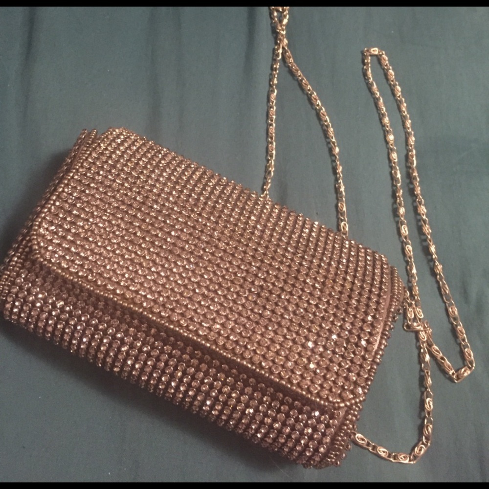 Silver clutch/ shoulder bag formal
