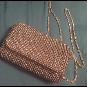 Silver clutch/ shoulder bag formal