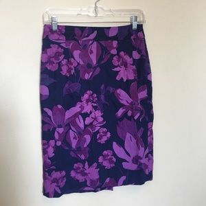 LAST CHANCE! Purple floral pencil skirt (BR)