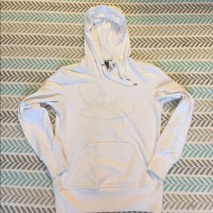 White Reebok Lightweight hoodie