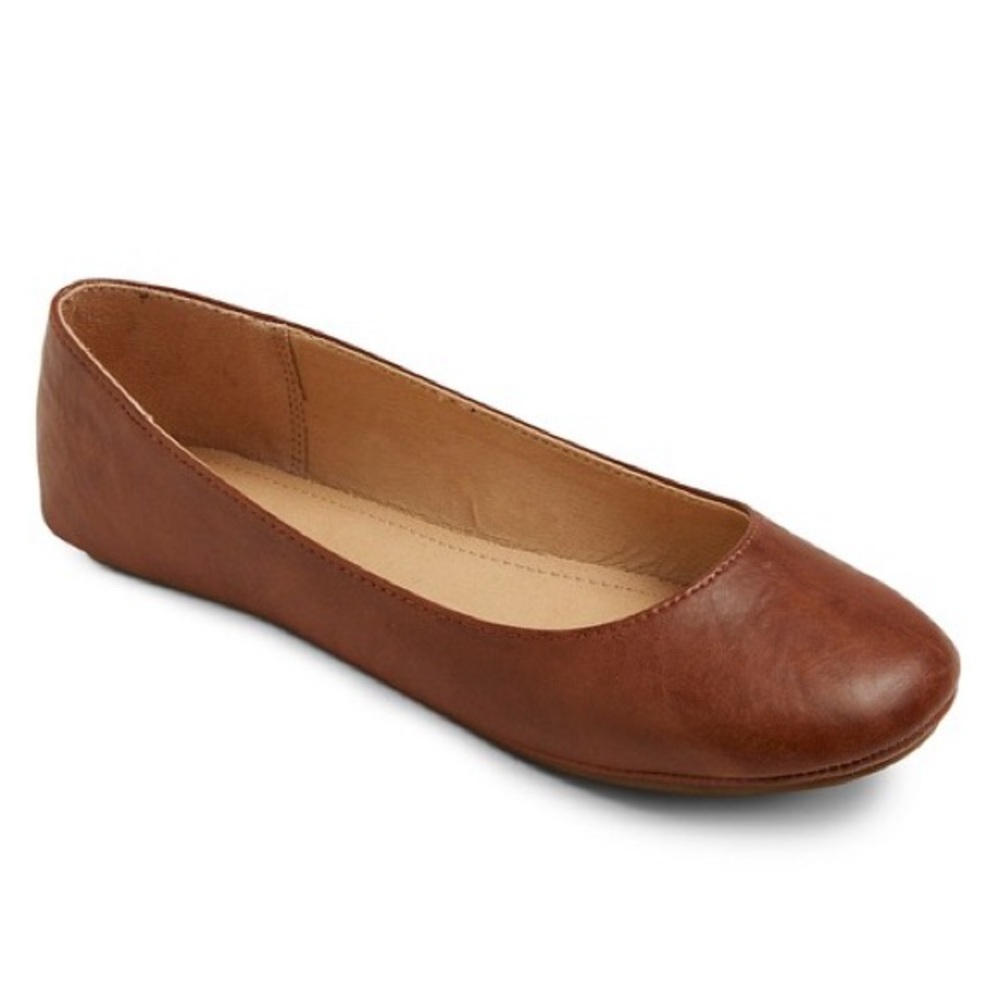 Distressed Leather Flats