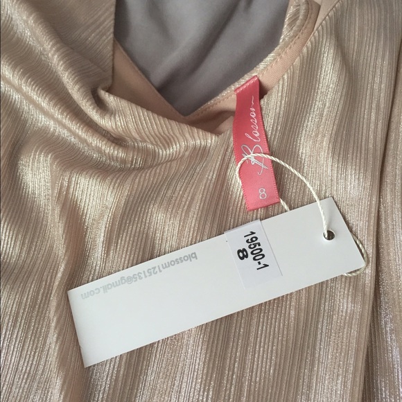 Rose Gold thin strap shift dress - Picture 3 of 3