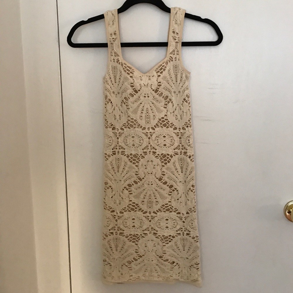 Free People Cream Mini Dress