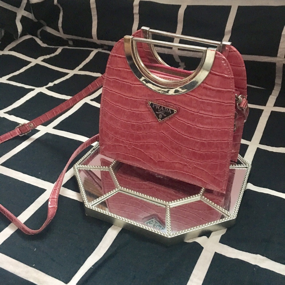 Vintage Alligator skin Handbag with shoulder strap