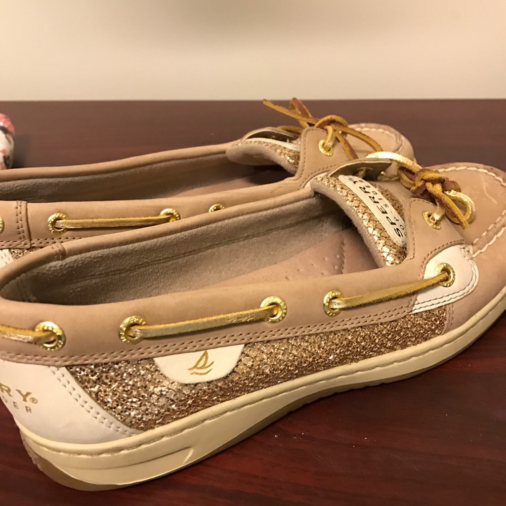 Gold Glitter Sperry