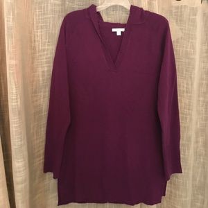 NY&Co Hooded Long Purple Sweater- size L
