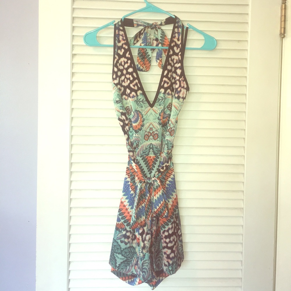 Bebe printed romper. Size 2.