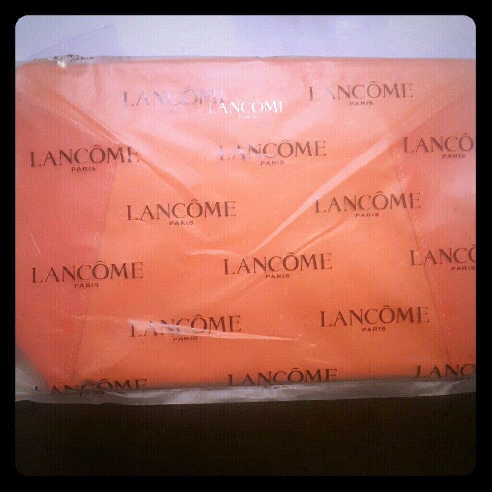 NEW!!?? LANCOME ORANGE MAKEUP BAG