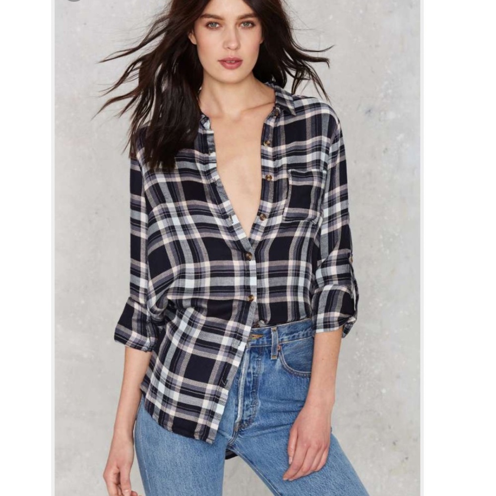 Raelyn blue nasty gal flannel