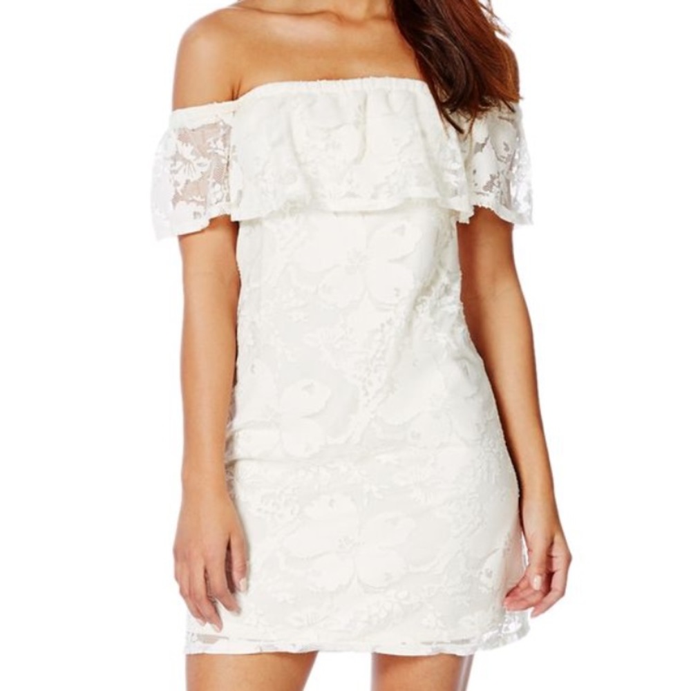 Off the shoulder lace dress