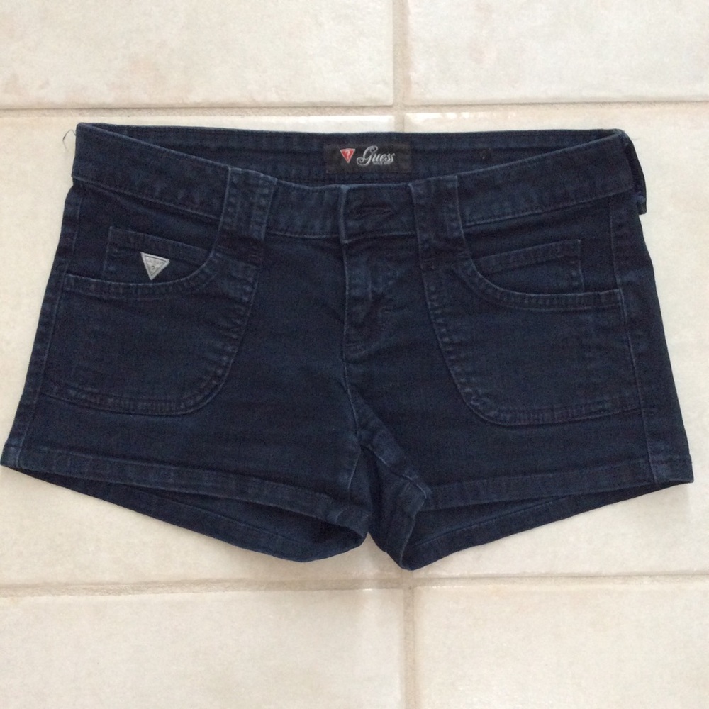 Juniors - Guess Dark Wash Blue Denim Shorts