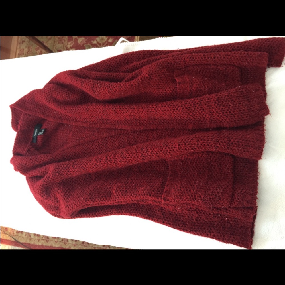 *Sold* Burgundy Cardigan - Size Small