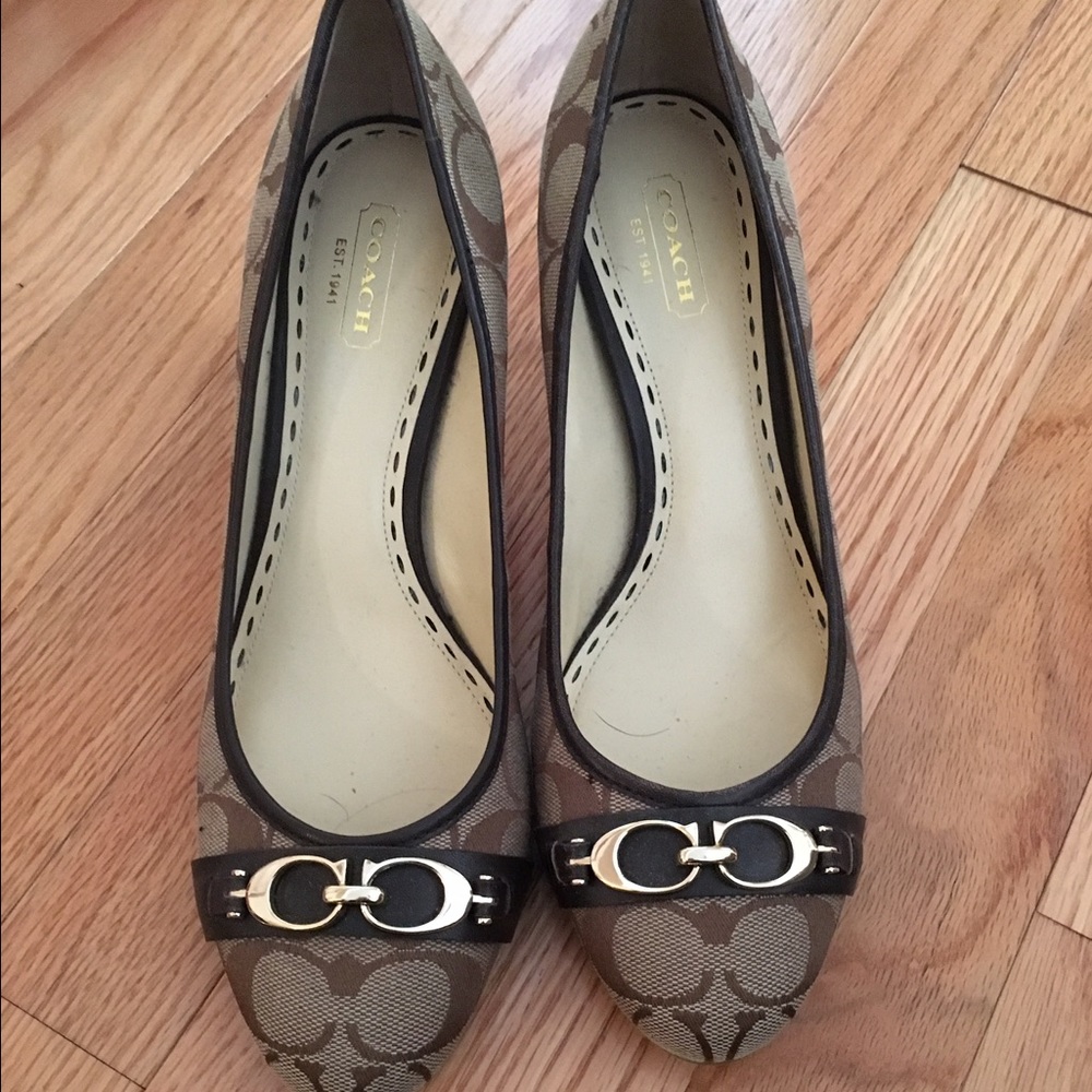 Coach shoes with a 2 inch heel