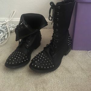 Studded Biker Boots