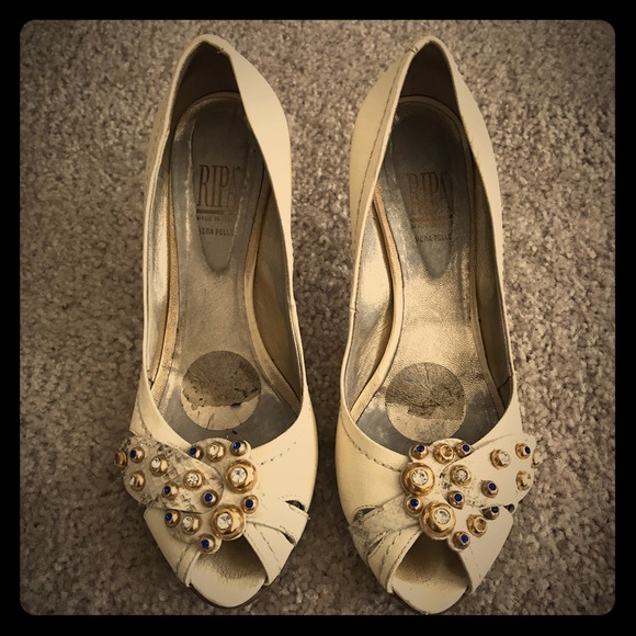 Open Toe Heels Made in Italy Size US7 EU 37 - Picture 2 of 6