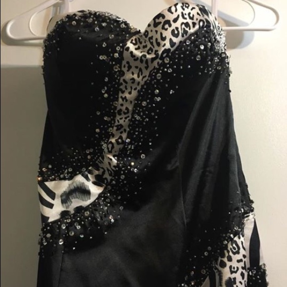 Black and white zebra and leopard design