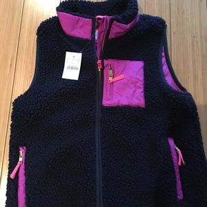 Girls Sherpa fleece vest
