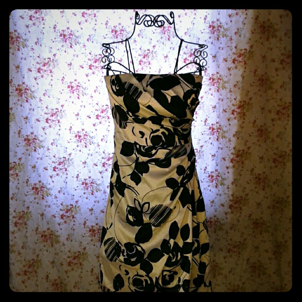 Black and White Floral Dress