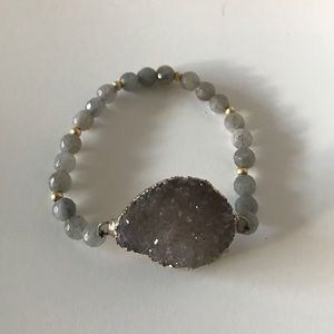 Large Crystal Rock Beaded Bracelet